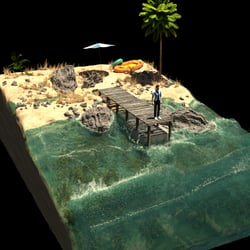 3d water fluid sim