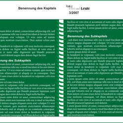 INFO-Blatt „Tiere und Leute“. Basislayout für Innenseiten.