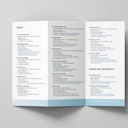 Physiotherapie Folder Rückseite
