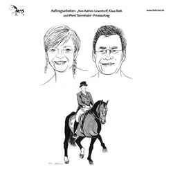 ’Ann-Kathrin Linsenhoff, Klaus Rath und „Sterntaler“ (Tusche auf Papaier)