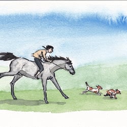Reiter im Galopp