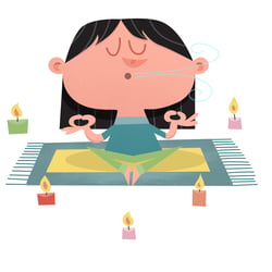 Illustration „Entspannung und Yoga“