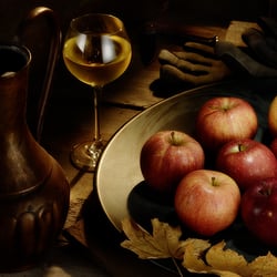 still life mit Äpfeln