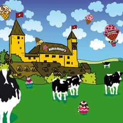 Druckvorlage „Burg Rapperswil“ Ben & Jerry´s