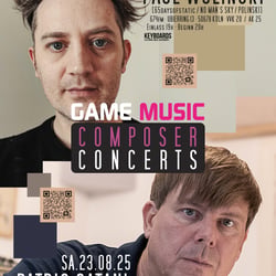 Posterdesign for our GAME MUSIC COMPOSER CONCERTS event-series