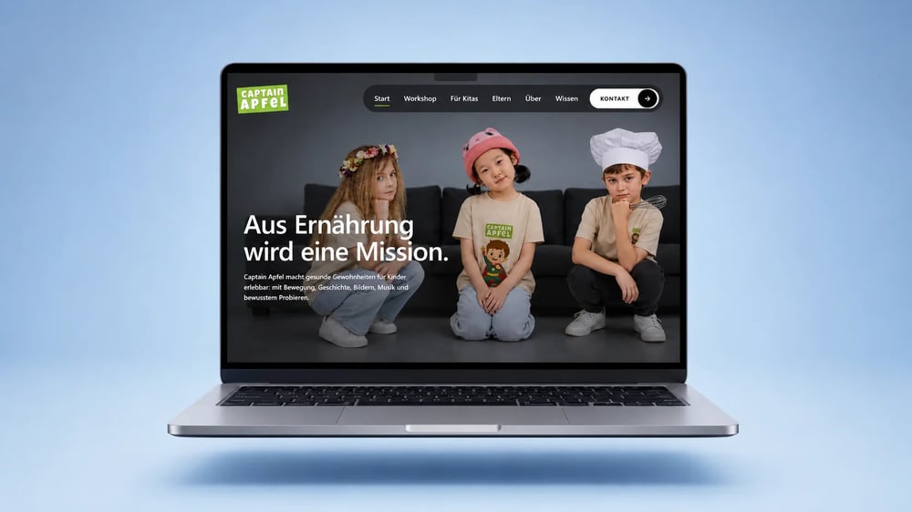 Captain Apfel – Website für Ernährungsworkshops