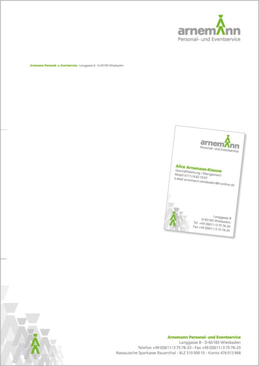 Logo und Geschäftsausstattung für eine Personalagentur