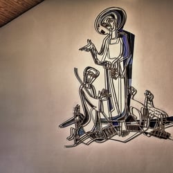 Das Altarrraumbild in der katholischen Kiche von Bad Bramstedt