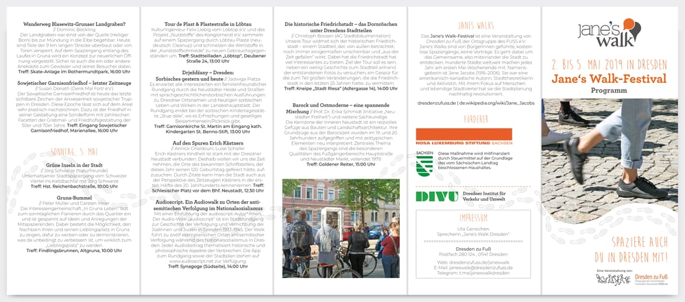 Faltblatt außen