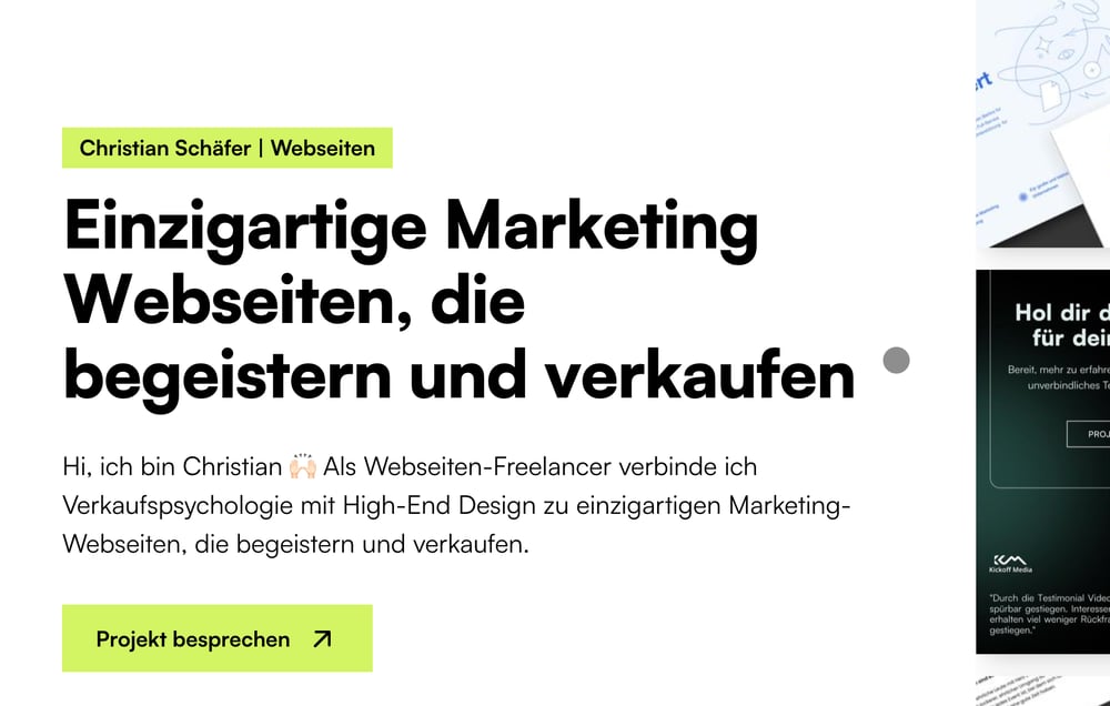 Portfolio Webseite