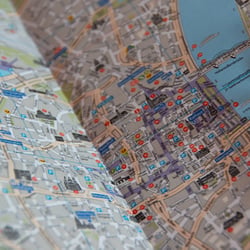 Piktogramme der kölner Sehenswürdigkeiten für den Stadtplan