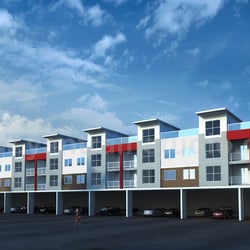 Un appartamento residenziale con parcheggio a Los Angeles