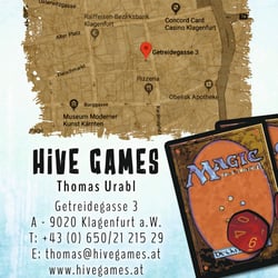 Flyer A5 „Hive Games“ Rückseite