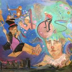 Die Tage danach – Color Pencil und Acryl auf Holz 120×100cm