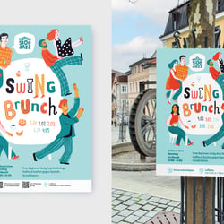 Key visual for the Lindy hop community and swing event in Bayern