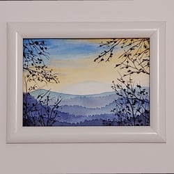 „Painting the wilderness – World of Colors – Watercolor Mountain Range – Gradient Peak“