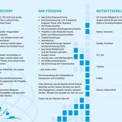 Flyer, Innenseite – Förderverein Sophie-Scholl-Schule