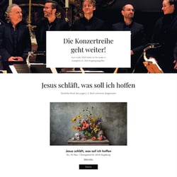 Website Bach Collegium Augsburg