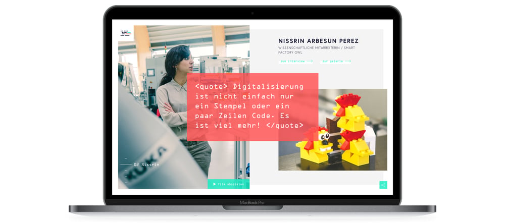 Digitalisiererin.nrw Onepager UX/UI