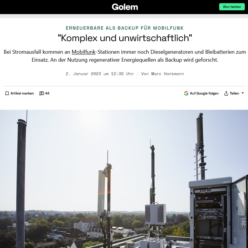 Hintergrundbeitrag für Golem.de