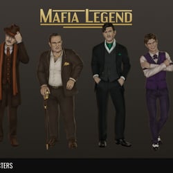 Character Design und Illustration – Spielercharaktere: Mafiosi