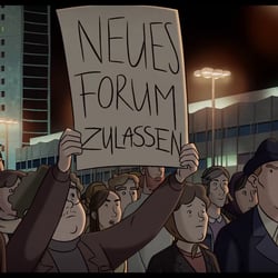 Kinofilm Fritzi – Eine Wendewundergeschichte – Walk-Animation der Hintergrundcharaktere