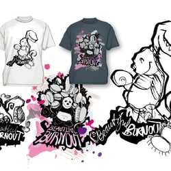 Beautiful Burnout – Illustration & T-Shirt Design