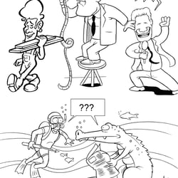Comic-illustrationen schwarz-weiss