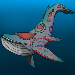 Ausmalmonster Beispiel Wal