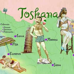 Landkarte Italien, Toskana, Brigitte 2011