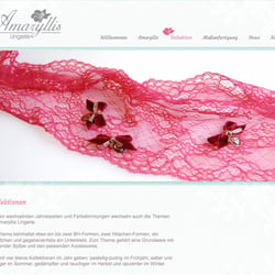 Webseite für Amaryllis Lingerie Berlin