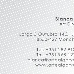 ARTE ALGARVE Bussinescard backBianca