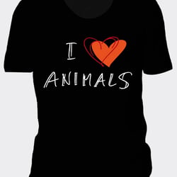 T-Shirt Design „I love animals“