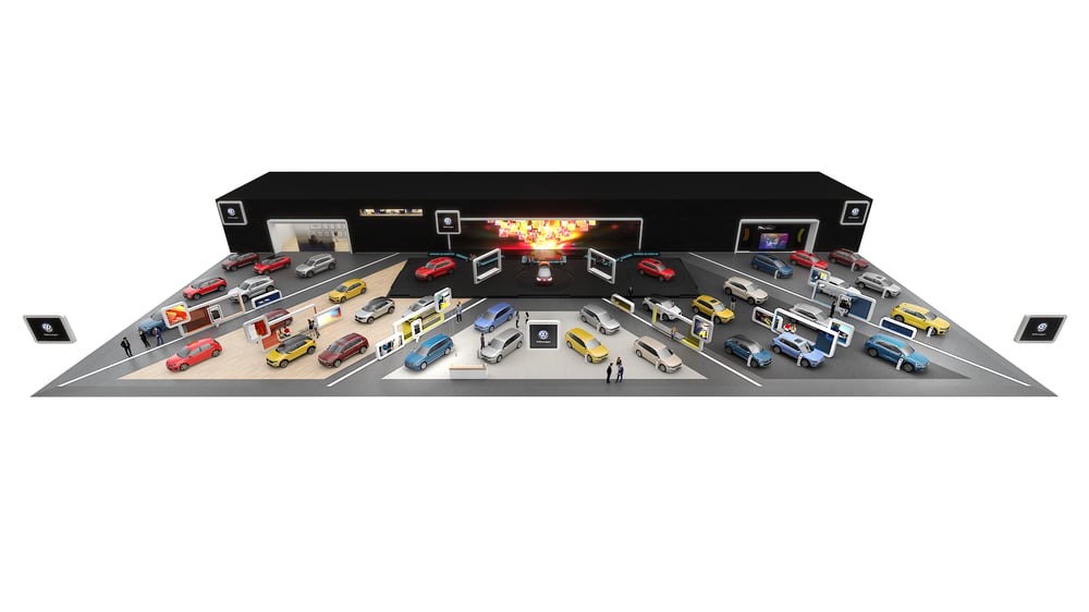 Isometric view of Messestand