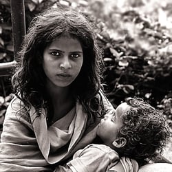 Bettlerin in Nepal