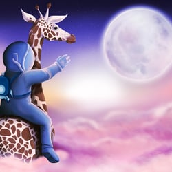 Giraffe auf dem Mond – Die Mondpiloten