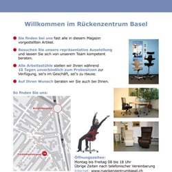 Inserat Rückenzentrum Basel