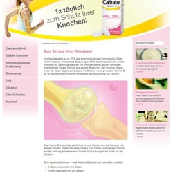 Website Caltrate – www.caltrate.de