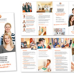 Flyergestaltung für die DA-Therapiezentrum und Fachpraxis für Logopädie u. Ergotherapie
