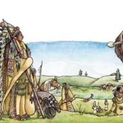 Thilo bei den Indianern