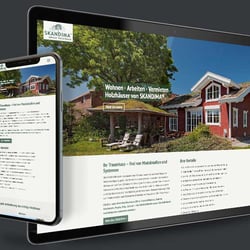 Website Skandima Holzhäuser  – WordPress