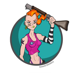 Tank Girl Orange Circle