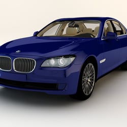 7er BMW Studio 3D Illustration