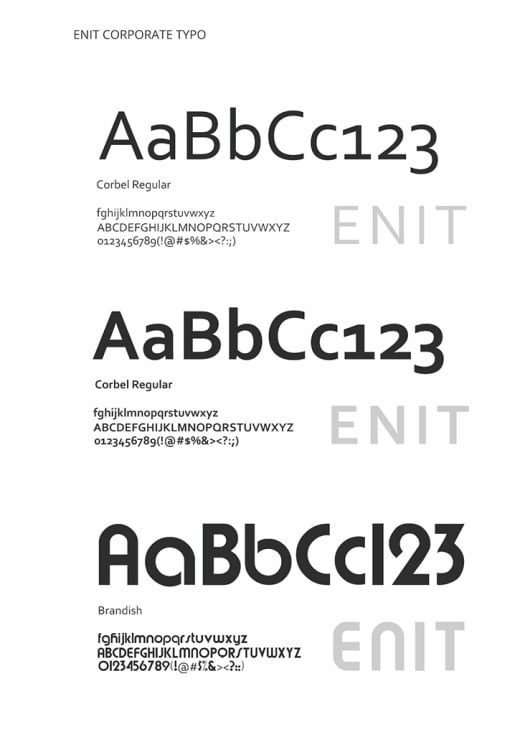 „Enit“ – Corporate Design im Detail (Typo)