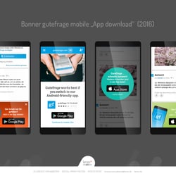 Banner gutefrage mobile „App download“ (2016)
