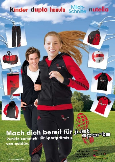 Ferrero „just sports“ Anzeigengestaltung