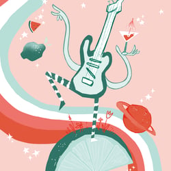 Tanzende Gitarre