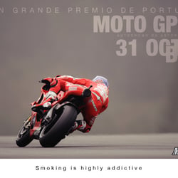 Print ad for Portugal MotoGP Grand Prix.