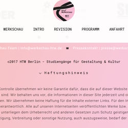 Ausgeklapptes Impressum