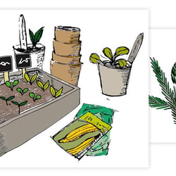Vektorgrafik für einen Gartenblog